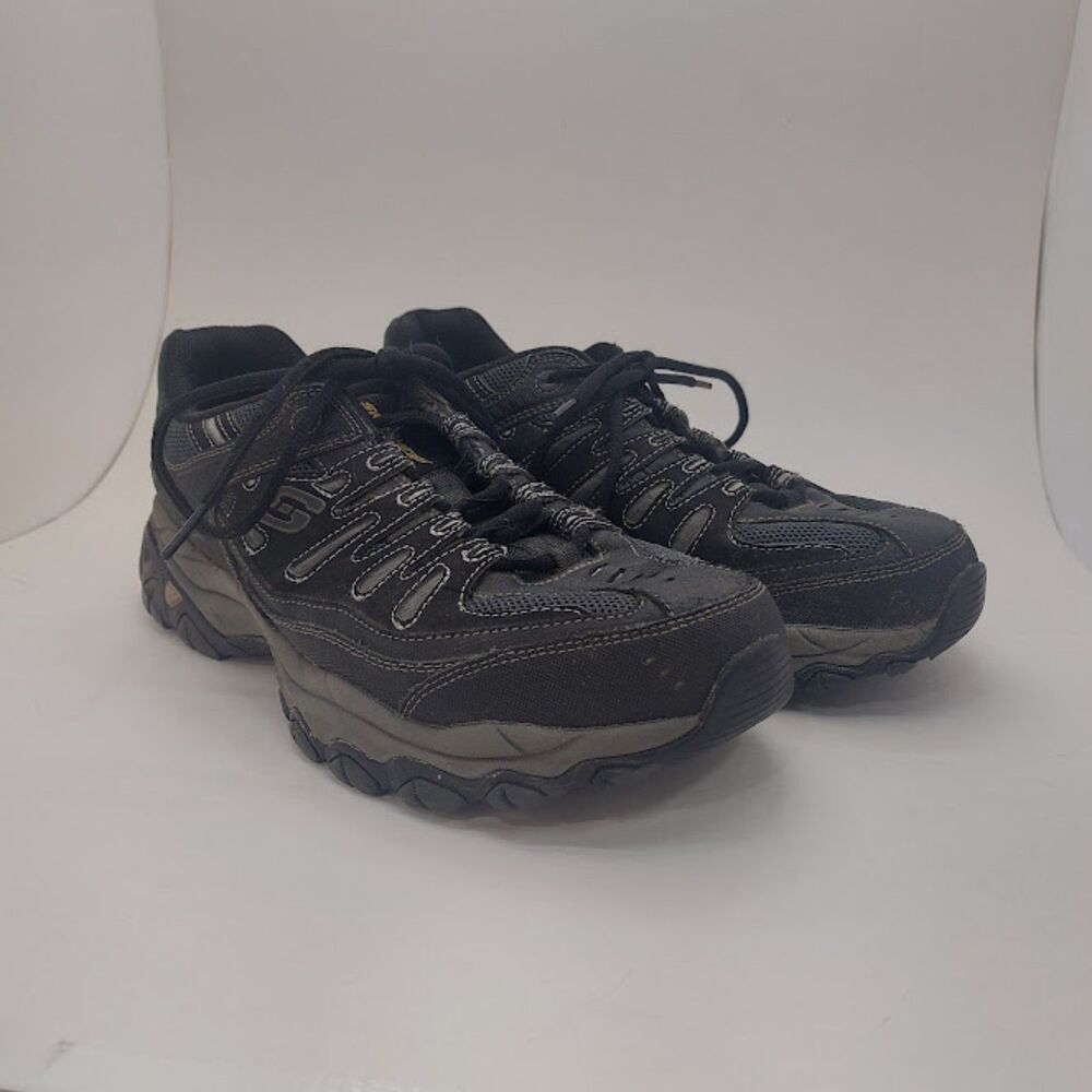 Mens Skechers After Burn M.Fit 2.0 Athletic Shoes Black Size 8